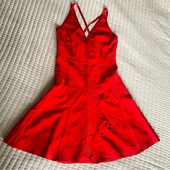 Nwt Red Sleeveless Fit and Flare Bodycon Dress Halter Strappy Dresses Nwt Red Sleeveless Fit and Flare Bodycon Dress Halter Strappy Dresses